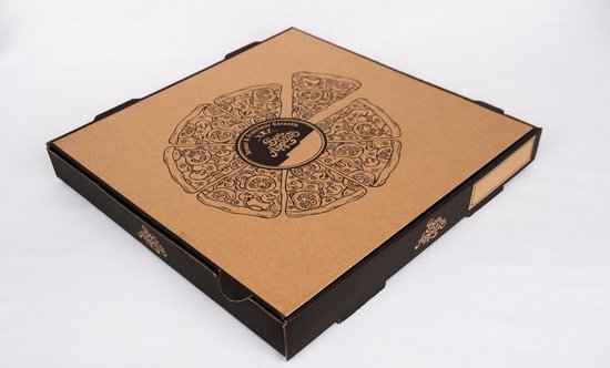 Premium Pizzadozen 33 x 33 x 4 cm - 100 stuks - Topkwaliteit karton - Kraft - Milieuvriendelijk - 100% recyclebaar