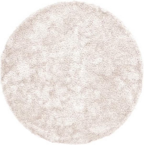 Hoogpolig vloerkleed shaggy Trend lijstmotief rond - paars Hoogpolig vloerkleed shaggy Trend lijstmotief rond - paars