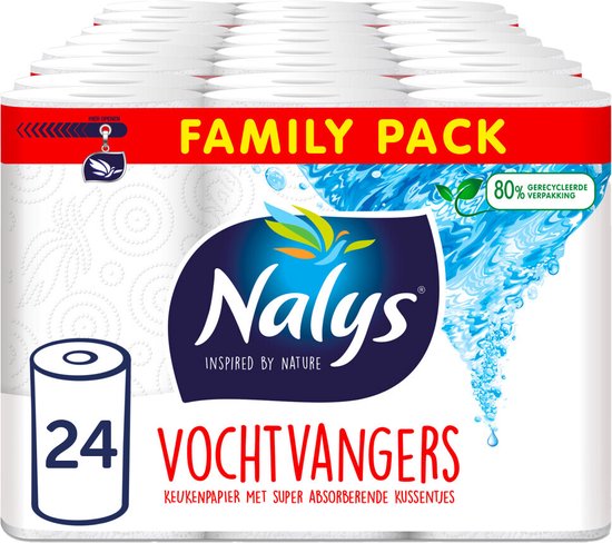 4x Nalys Keukenpapier van 80% Gerecycled
