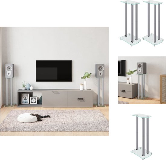 Supports de haut parleurs 2 pcs gris sonoma bois d ingénierie Supports de haut parleurs 2 pcs gris sonoma bois d ingénierie