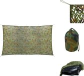 vidaXL Camouflagenet Groene Camouflage - 3 x 5 m - Waterbestendig - Tarp
