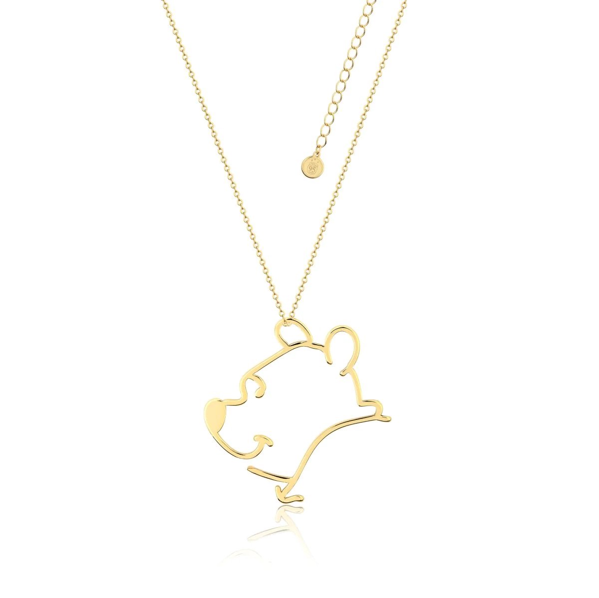 Winnie the Pooh silhouette gold plated ketting