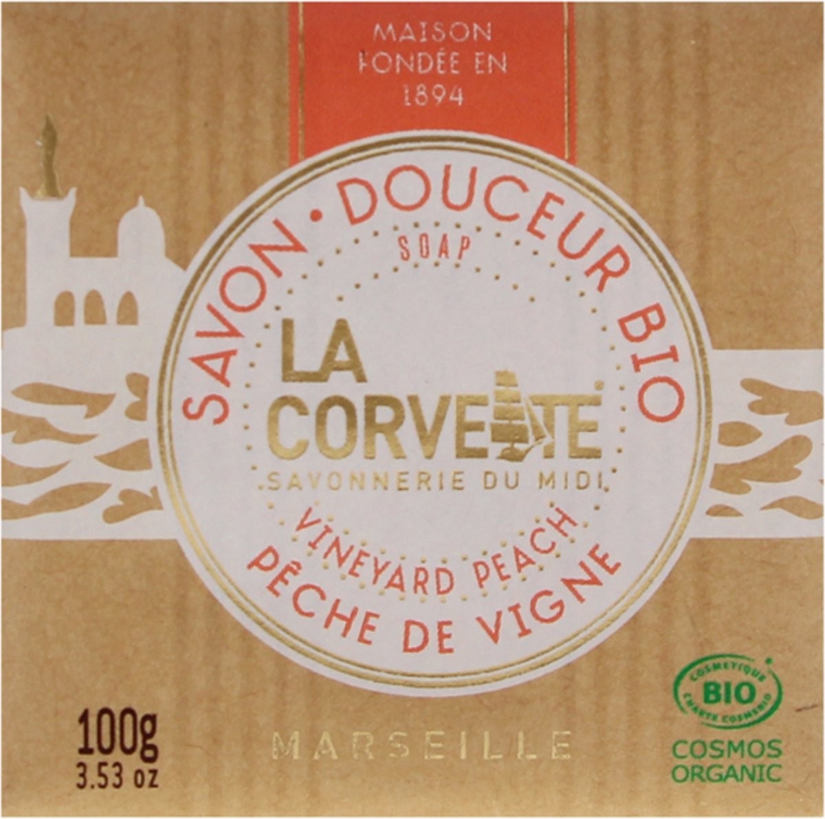 La Corvette Gentle Organic Vine Peach Soap 100 g