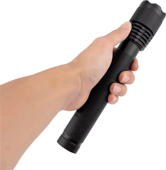 501B V6 Tactical LED Flashlight 100000 Lumens Matte Black LED Hunting Light with Picatinny Mount, Rechargeable Batteries and Pressure Switch Included Flashlight for Outdoor Hunting