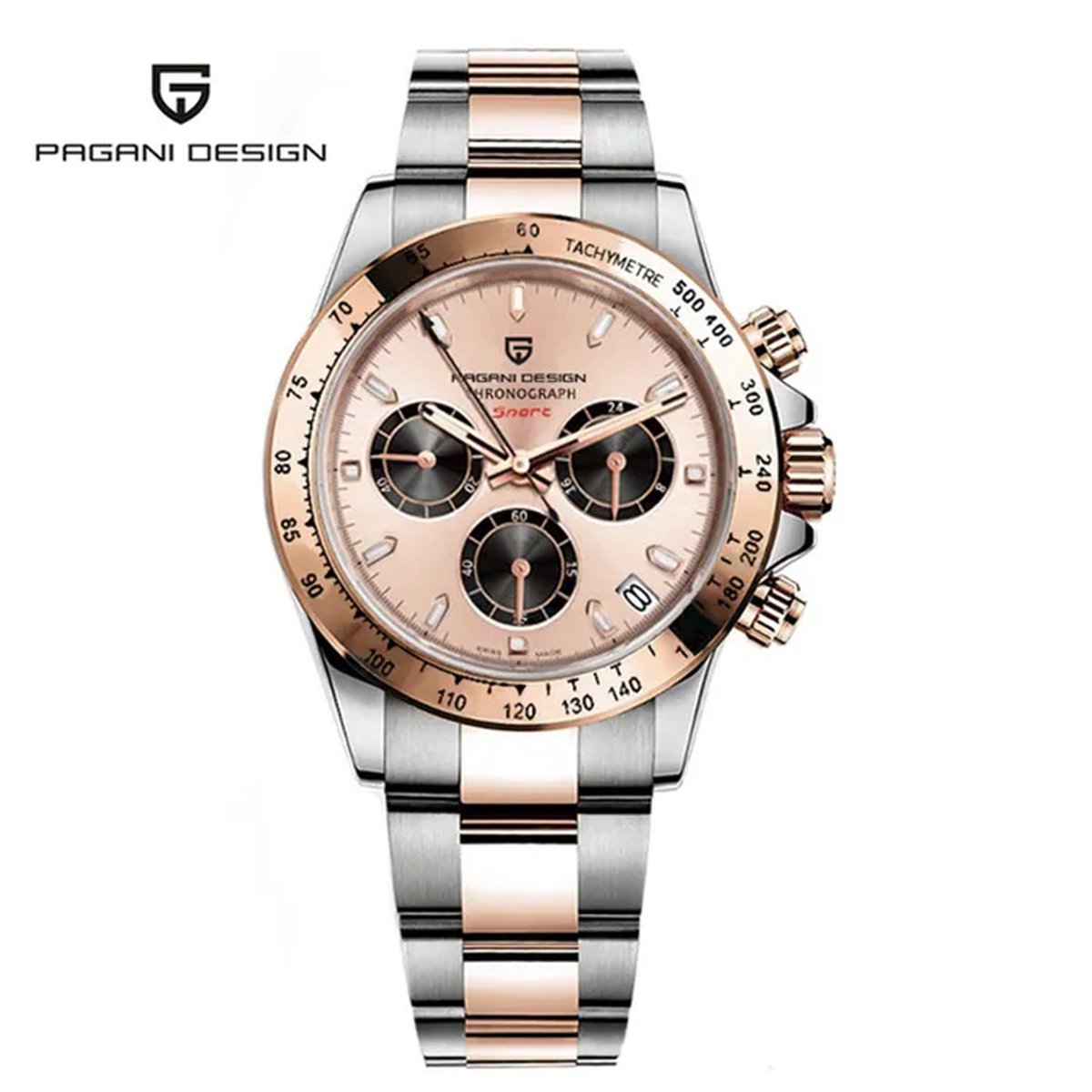 Pagani Design Horloge Heren - Cadeau voor Man - Unisex horloges - 40 mm - Goud