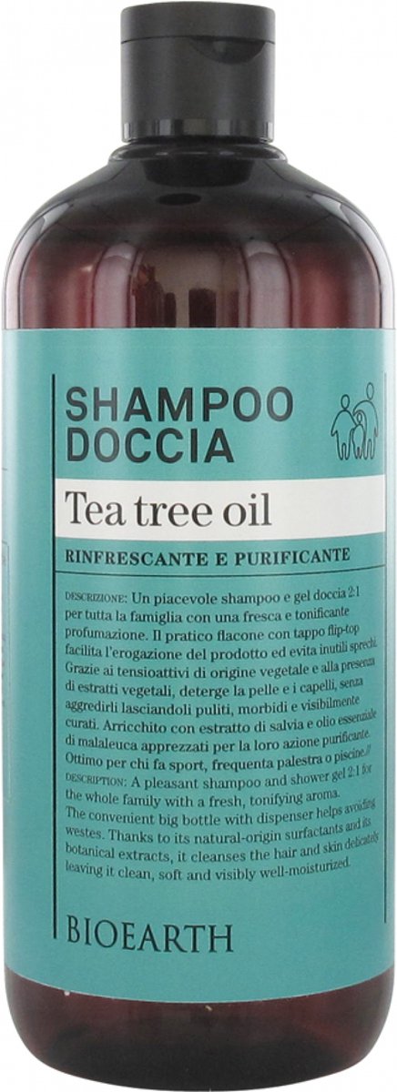 Bioearth Family Shower Shampoo met Tea Tree Olie 500 ml
