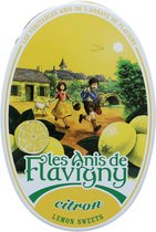 Les Anis de Flavigny - Anijspastilles met citroen smaak - Bewaardoosje ovaal 50 gram anijssnoepjes