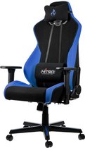 NITRO CONCEPTS S300 Gamingstuhl - Ergonomischer Burostuhl Schreibtischstuhl Chefsessel Burostuhl Pc Stuhl Gaming Sessel Stoffbezug Belastbarkeit 135 Kilogramm - Galactic Blue (Blau)