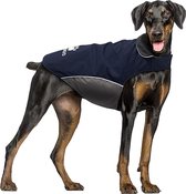 Hondenjas waterdicht, hondenjack voor middelgrote grote hond, winddicht, warm winterjack met veilige reflecterende strepen en verstelbare buste (4XL, Blauw)