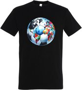 Shirt met print Bal - Dames - Heren - Zwart - Maat M