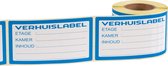 Kortpack - Verhuislabel op rol 120mm lang x 65 mm breed - 250 Stickers per Rol - Om op te schrijven met pen of stift - (050.0523)