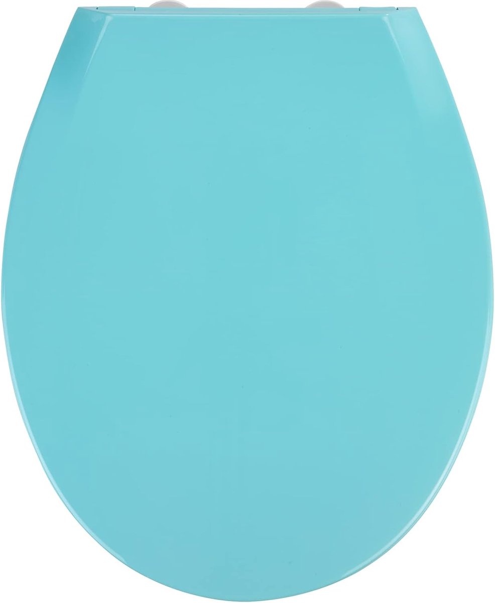 Premium WC-bril Kos Blue, toiletdeksel met softclosemechanisme en Fix-Clip hygiënische bevestiging voor gemakkelijk verwijderen, van breukvast, recyclebaar thermoplast, afmetingen (B x D): 37 x