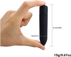 Mini-Vibrator Bullet | Waterdicht | G-Spot | Clitoris stimulator | zwart
