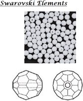 Swarovski Elements, 120 stuks ronde kralen (5000), 3mm, chalkwhite