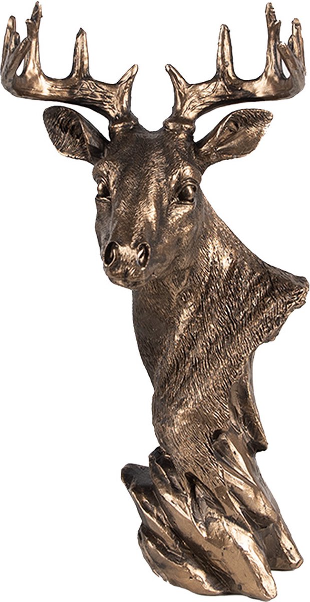 Decoratie Beeld Hert 25 cm Bruin Polyresin