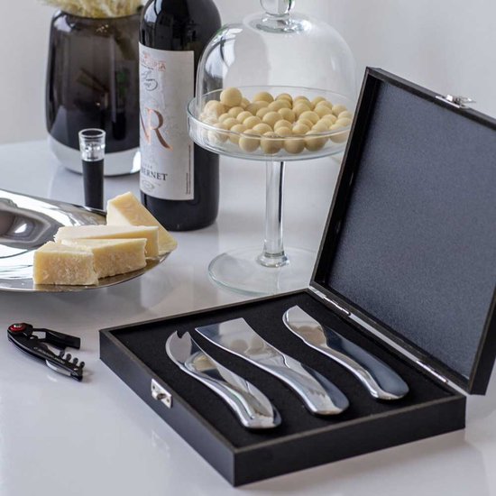 Set de Couteaux à fromage Philippi WAVE - 3 pièces - Poli - Argent