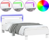 vidaXL-Bedframe-met-hoofdbord-en-LED-verlichting-wit-75x190-cm