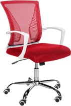 CLP Tracy Bureaustoel - Voor volwassenen - Met armleuningen - Ergonomische - rood chroom