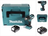 Makita DDF 485 T1J accuboormachine 18V 50Nm in Makpac + 1x 5.0 Ah accu - zonder lader
