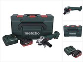 Metabo W 18 L 9-125 accu haakse slijper 18 V 125 mm + 1x accu 10.0 Ah + lader + metaBOX