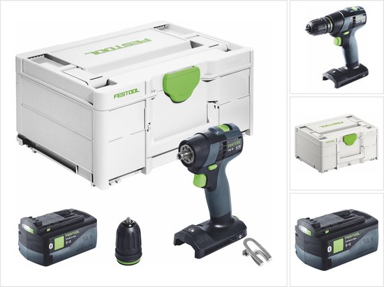 Festool TXS 18-Basic accuboormachine 18 V 40 Nm borstelloos + 1x accu 5,0 Ah + Systainer - zonder oplader