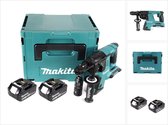 Makita DHR 264 2x 18 V / 36 V accuklopboormachine SDS-PLUS in Makpac + 2x BL 1860 6.0 Ah accu - zonder oplader