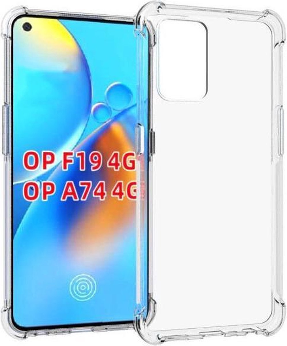 Shockproof Soft TPU hoesje Silicone Case Geschikt voor: Oppo A74 4G - Transparant