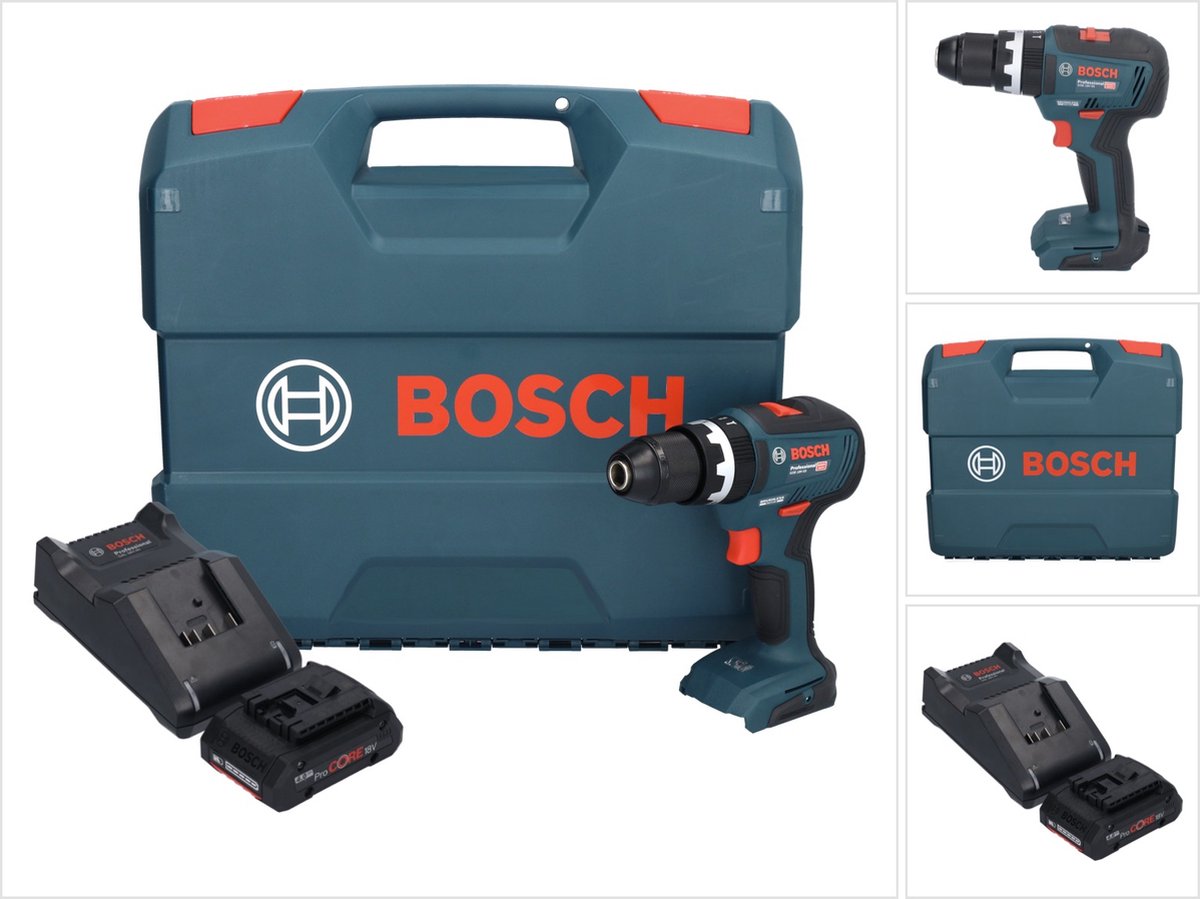 Bosch GSB 18V-55 Professional accu-klopboormachine 18 V 55 Nm borstelloos + 1x ProCORE accu 4,0 Ah + oplader + koffer