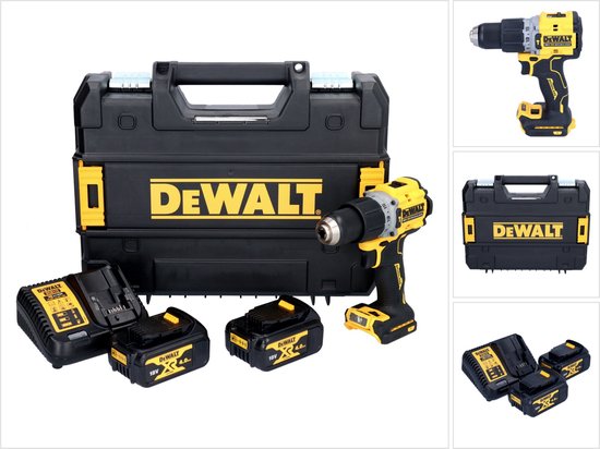 DeWalt DCD 805 M2T accu-klopboormachine 18 V 90 Nm borstelloos + 2x accu 4,0 Ah + oplader + TSTAK