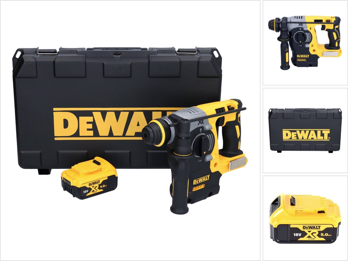 DeWalt DCH 273 NT accu combihamer 18 V 2,1 J SDS Plus Brushless + 1x accu 5,0 Ah + koffer - zonder oplader