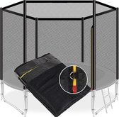 Trampoline-vervangingsnet Veiligheidsnet UV-bestendig trampoline net Trampoline Bescherming Eenvoudige montage Toegangsdeur met ritssluiting Gemaakt van hoogwaardige materialen