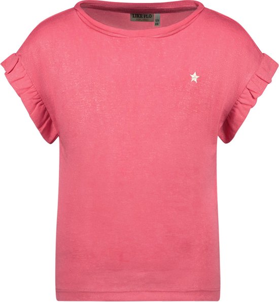 Like Flo F402-5430 Meisjes T-shirt - Pink - Maat 152