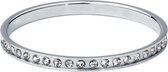 Quiges Stapelring Ring - Vulring Grijs Zirkonia - Dames - RVS zilverkleurig - Maat 20 - Hoogte 2mm