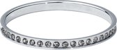 Quiges Stapelring Ring - Vulring Wit Zirkonia - Dames - RVS zilverkleurig - Maat 19 - Hoogte 2mm