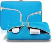Laptop Sleeve 11 inch - Opbergvak voor Oplader, Notities, Muis - 11,6 Inch - Ritssluiting - Waterdicht - Blauw