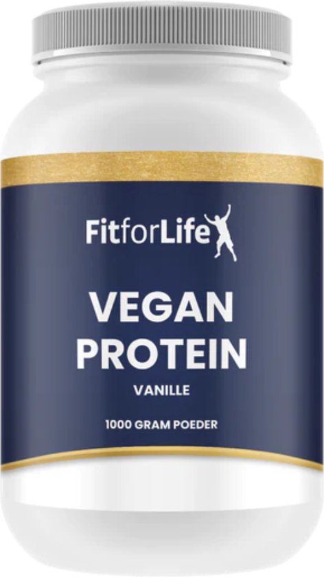 Fit for Life Vegan Eiwit Pro - Mix van verschillende plantaardige eiwitten - Proteïne poeder - Eiwit poeder - Eiwit Shakes - Vanille smaak - 1000 gram (30 shakes)
