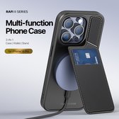 Dux Ducis Rafi II Mag geschikt voor Apple iPhone 14 Pro Black geschikt voor MagSafe en pasjes houder RFID