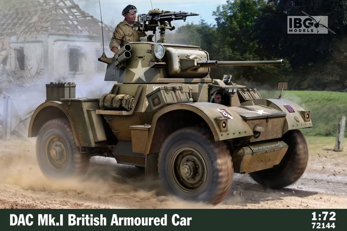 IBG Models Modelbouwpakket Militaire voertuigen - 72144 British Daimler Armoured Car Mk.I Plastic - 1:72 - Modelbouw