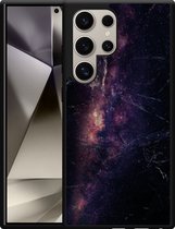 Cazy Hardcase Hoesje geschikt voor Samsung Galaxy S24 Ultra Black Space Marble