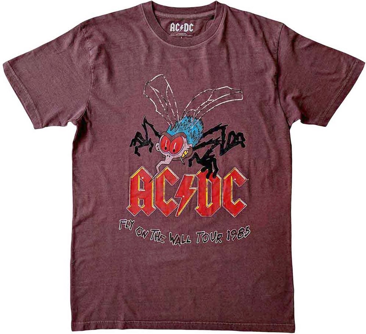AC/DC - Fly On The Wall Tour Heren T-shirt - L - Rood