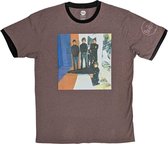 The Beatles - Stripes Heren T-shirt - S - Rood