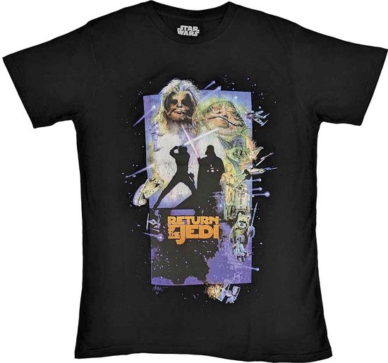 Disney Star Wars - T-shirt Homme Affiche Le Retour du Jedi - M - Zwart