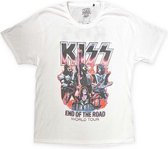 Kiss - End Of The Road Band Playing Heren T-shirt - 2XL - Wit