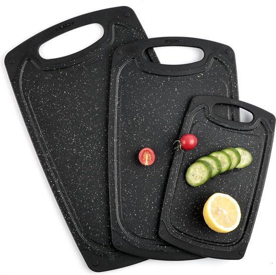 Snijplankenset, Dikke Snijplanken Voor De Keuken, Grote Antislip Keukenplank Fruit Groenten Vlees Ontbijtplankjes Met Ophanggat Kunststof Herbruikbaar Heldere Kleur