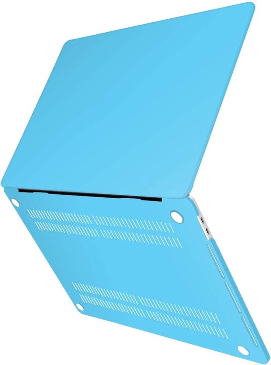 Laptopcover - Geschikt voor MacBook Air 13,3 inch - Case Transparant - Cover Hardcase - A1932/A2179/A2337 (2018-2020) - Kristal Blauw