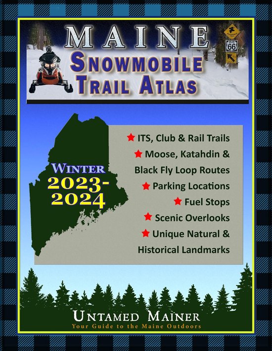 2023-2024 Maine Snowmobile Trail Map Atlas - cover