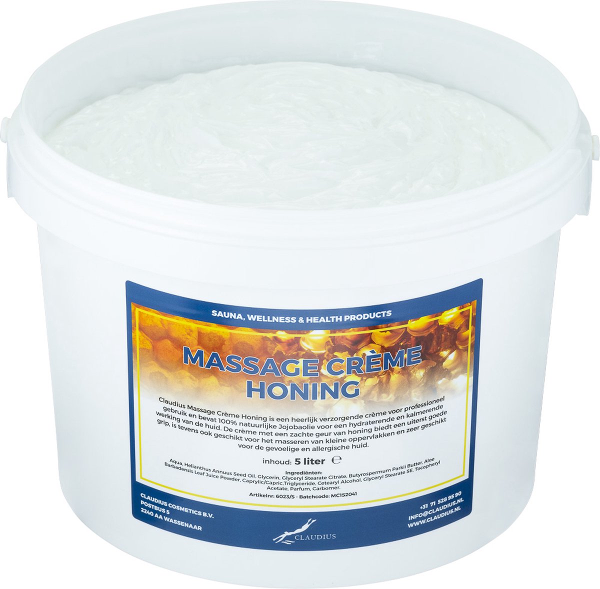 Goedkoopste Claudius Massagecrème Honing 5 liter