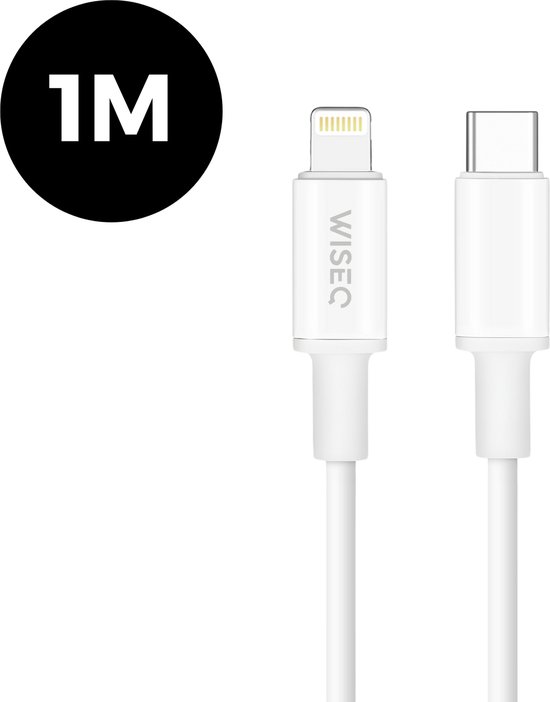 USB C Lightning Kabel - Oplaadkabel Apple iPhone Lightning naar USB C - 1 Meter Fast Charging Kabel iPhone - Wit