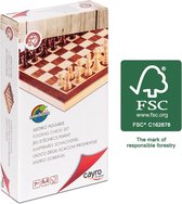 Cayro - Valise d'échecs pliable - Jeu d'échecs - Bois - 30x30 CM - Convient à partir de 7 ans