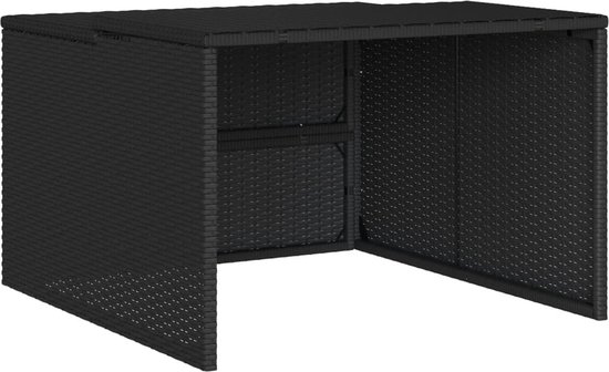 vidaXL - Garage - pour - tondeuse robot - 86x90x52/57 cm - poly - rotin - noir